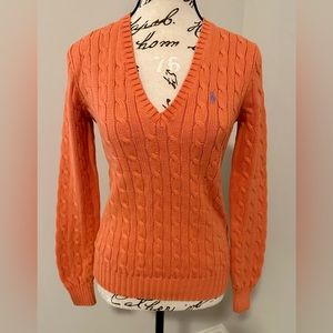 Like New Ralph Lauren Sport Cable knit V Neck Sweater.  Size Medium.